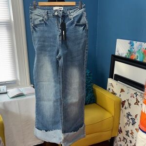 No Boundaries Distressed Blue Flare Jeans size 7